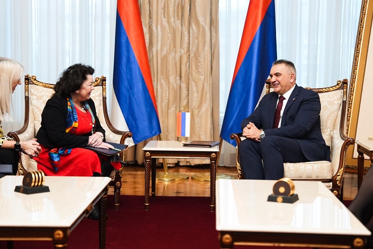 Prime Minister of Republic of Srpska Savo Minić meets with the UK’s Special Envoy for the Western Balkans Karen Pierce in Banja Luka
