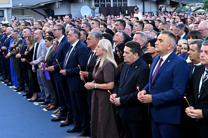 Highest officials of Republic of Srpska and Serbia pay tribute to the victims of the operation 'Storm’ during the central ceremony held in Mrkonjić Grad