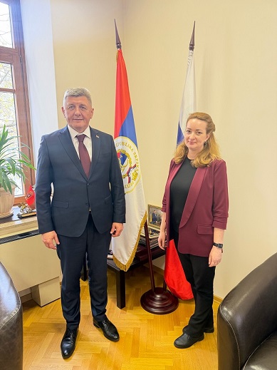 Minister Draga Mastilović visited the Representative Office of the Republic of Srpska in the Russian Federation